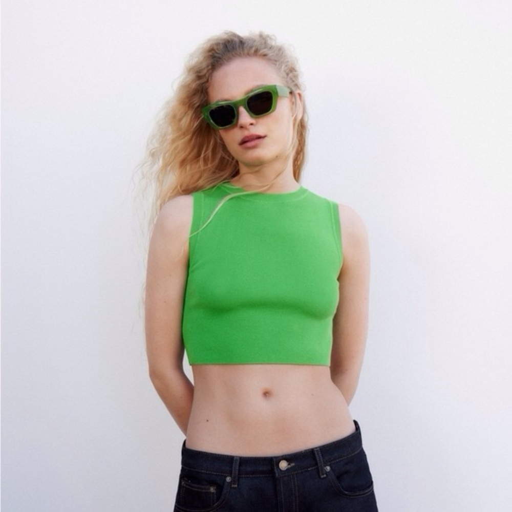 Green Zara tank top